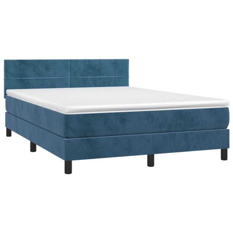 Łóżko kontynentalne WaszeMeble 140x190 cm niebieski WM-3134403 1 szt.