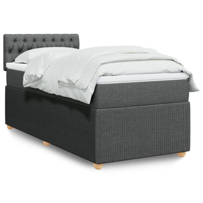 Łóżko kontynentalne WaszeMeble 90x200 cm ciemnoszara WM-3287347 1 szt.