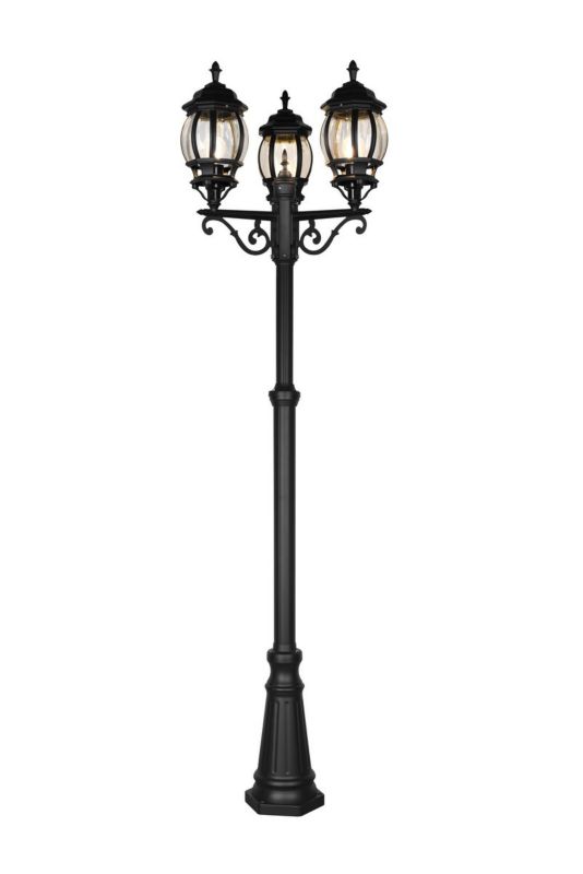 Latarnia ogrodowa Trio Elvo czarna 3 x E27 x 60W IP23 wym: 240 x 57 x 57 cm - 1 szt.