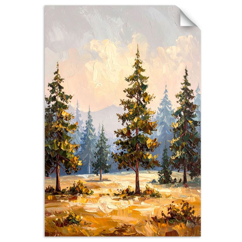 Naklejka samoprzylepna Feeby Krajobraz Górski Drzewa Natura 60x90cm 1szt