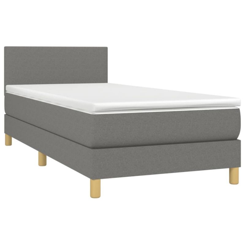 Łóżko kontynentalne WaszeMeble 90x200 cm ciemnoszara WM-3133526 1 szt.