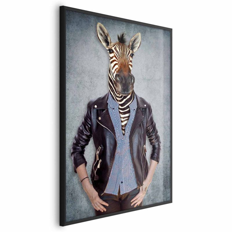Plakat Artgeist Zebra Ewa 29,7x42 cm z ramą czarną bez marginesu 1 szt