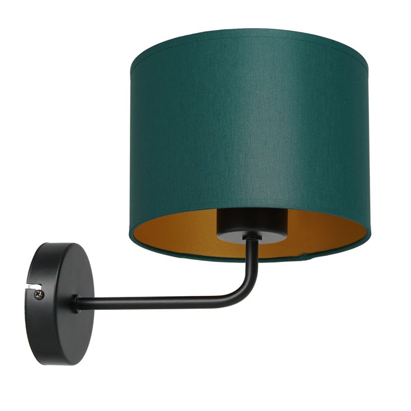 Kinkiet ścienny Luminex Arden czarny mat-zielony-złoty 1 x E27 x 15W IP20 wym: 24 x 18 x 26 cm - 1 szt.