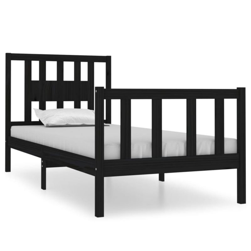 Łóżko drewniane WaszeMeble 75x190 cm czarna WM-3104092 1 szt.