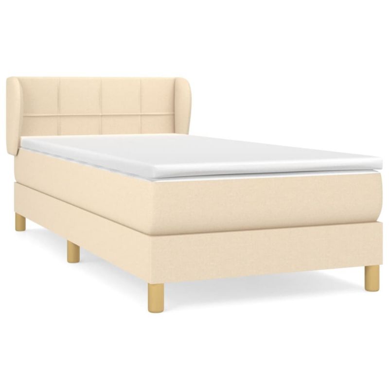 Łóżko kontynentalne WaszeMeble 100x200 cm kremowe WM-3126786 1 szt.