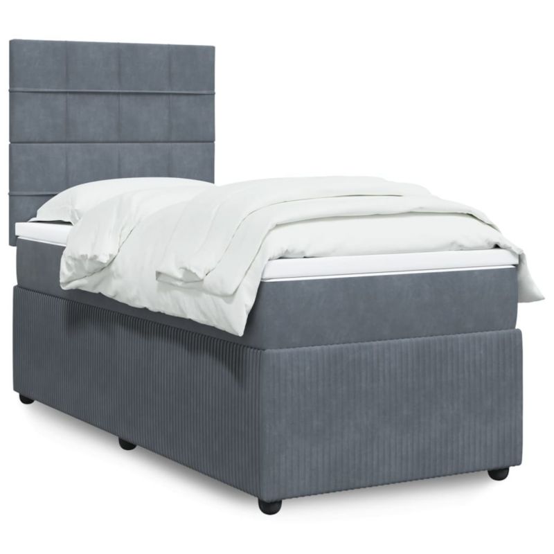 Łóżko kontynentalne WaszeMeble 90x190 cm ciemnoszary WM-3292215 1 szt.
