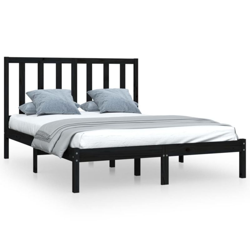 Łóżko drewniane WaszeMeble 140x190 cm czarna WM-3105144 1 szt.