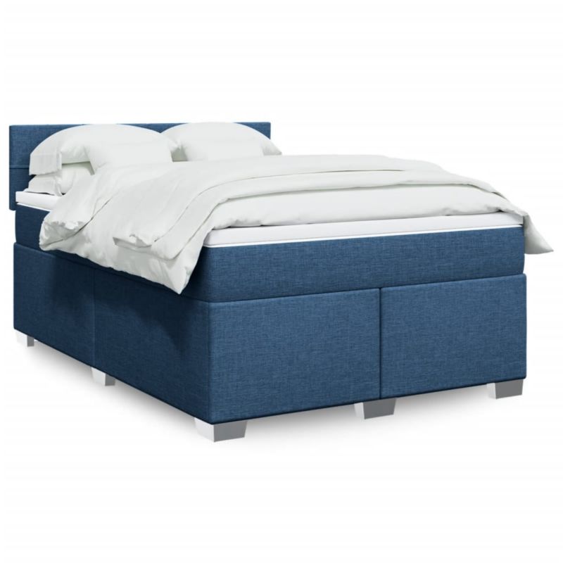 Łóżko kontynentalne WaszeMeble 140x190 cm niebieskie WM-3285889 1 szt.