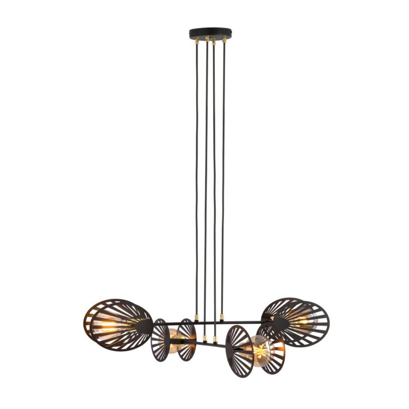 Żyrandol Emibig Playa czarny wym: 100 x 93 x 93 cm 4xE27 x 15W 1 szt.