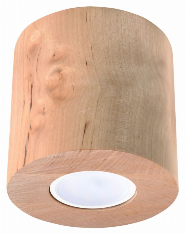 Reflektor spot Sollux Lighting Orbis jasne drewno 1 x GU10 x 40W IP20 wym: 10 x 10 cm - 1 szt.