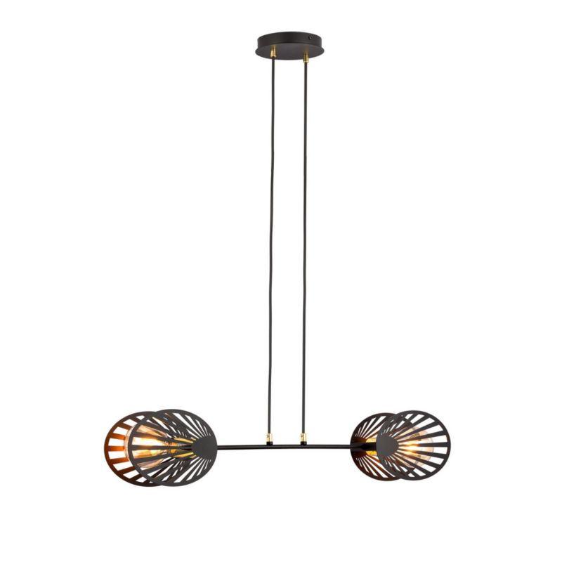 Żyrandol Emibig Playa czarny wym: 100 x 83 cm 2xE27 x 15W 1 szt.