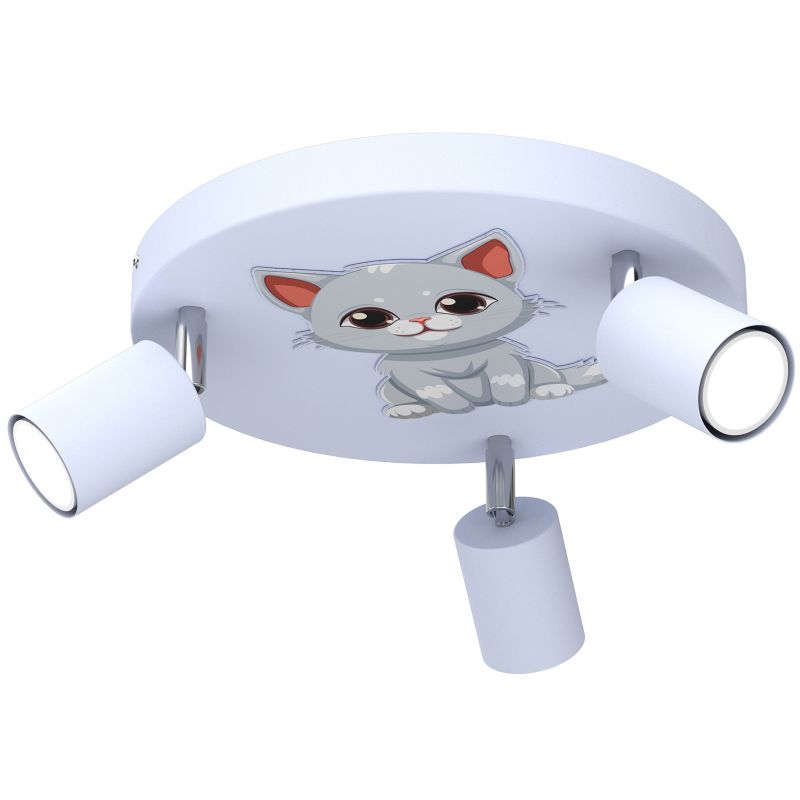 Lampa sufitowa Luminex Fun niebiesko-szara-różowa 3 x GU10 x 8W wym: 10,5 x 30 x 30 cm - 1 szt.