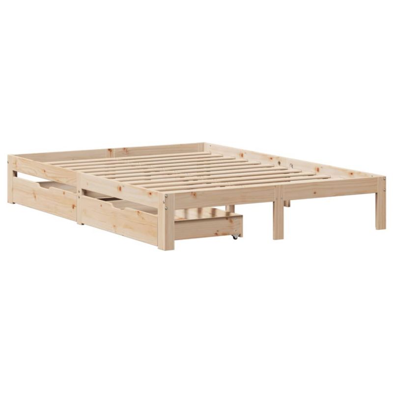 Łóżko drewniane WaszeMeble 140x200 cm brązowe WM-3301948 1 szt.