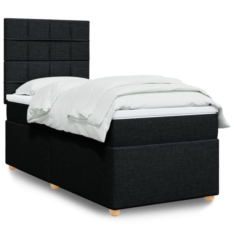 Łóżko kontynentalne WaszeMeble 90x190 cm czarne WM-3291137 1 szt.