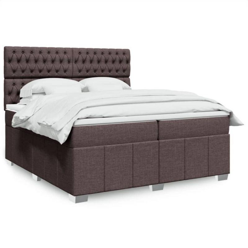 Łóżko kontynentalne WaszeMeble 200x200 cm brązowe WM-3294085 1 szt.