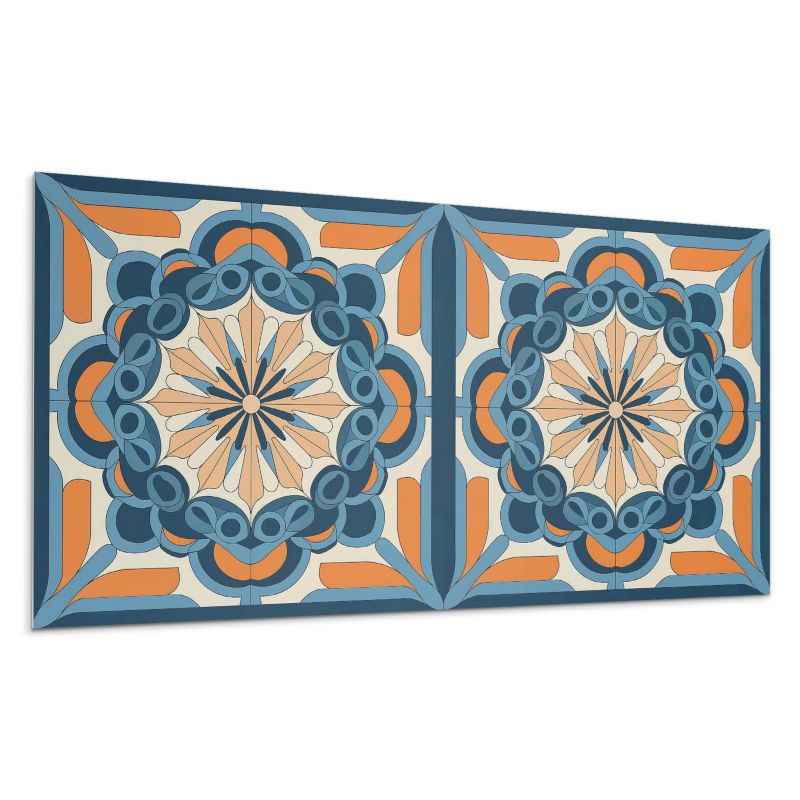 Panel samoprzylepny Wallfluent 120x60 cm Mandala z kwiatowymi akcentami 1 szt.