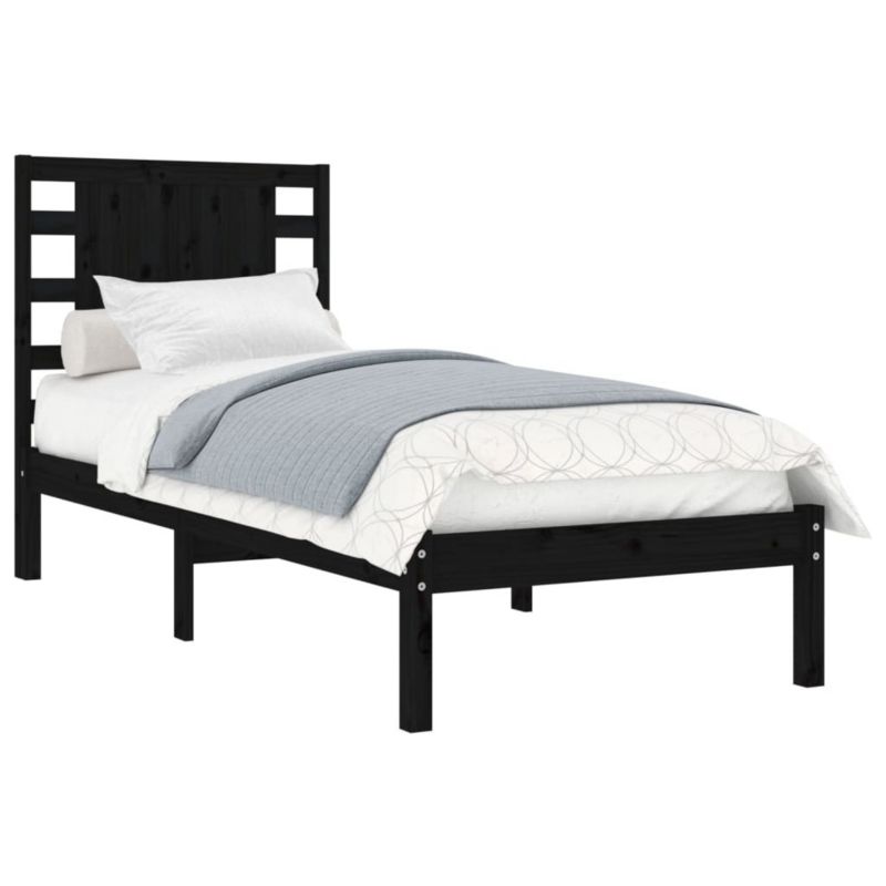 Łóżko drewniane WaszeMeble 75x190 cm czarna WM-3104182 1 szt.