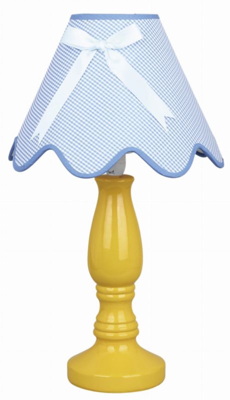 Lampka stołowa Candellux Lola żółto-niebieska 1 x E14 x 40W IP20 wym: 41 x 26 x 26 cm ceramika - 1 szt.