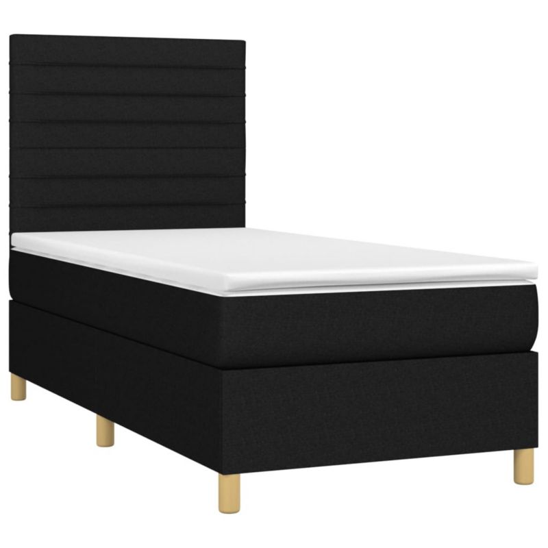 Łóżko kontynentalne WaszeMeble 90x190 cm czarne WM-3135479 1 szt.