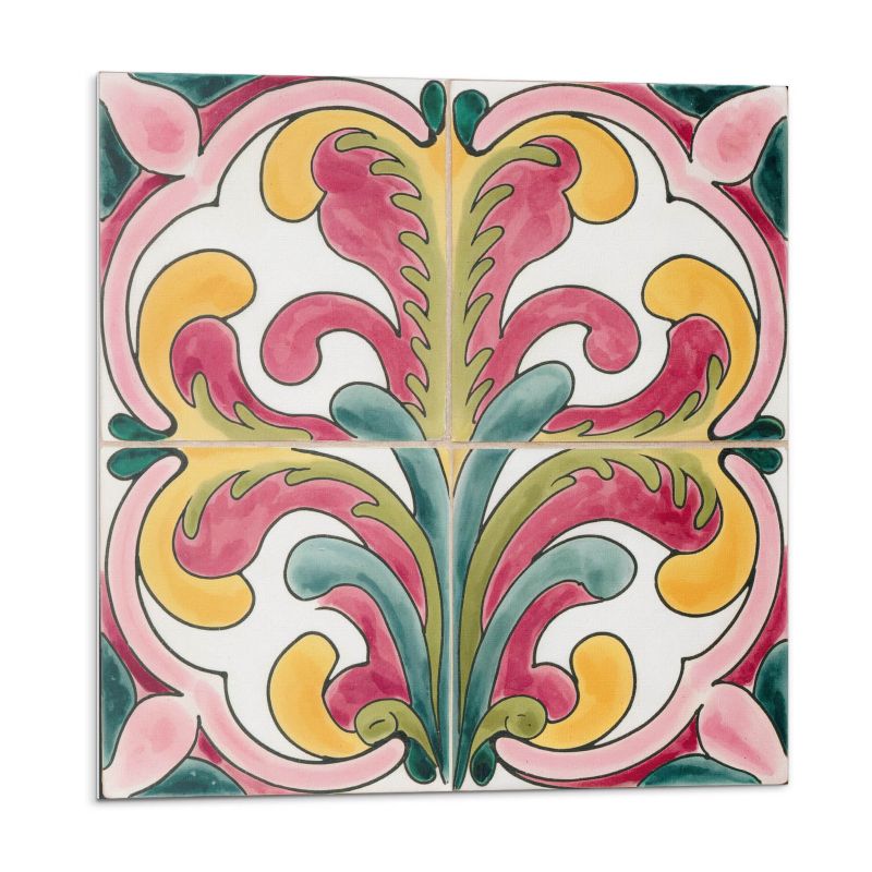 Kafelki samoprzylepne Wallfluent 20x20 cm Motyw falistej roślinności 20 szt.