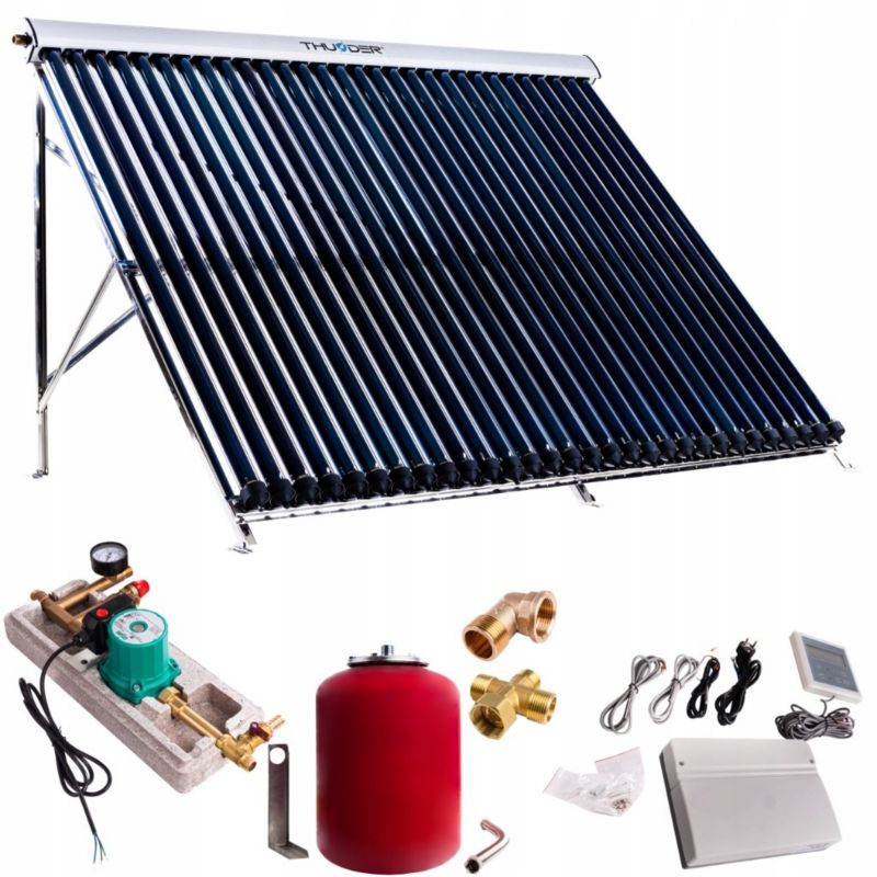 Zestaw solarny Thunder z jednym kolektorem próżniowym 30 bez kabla solarnego i bez zbiornika 1szt.