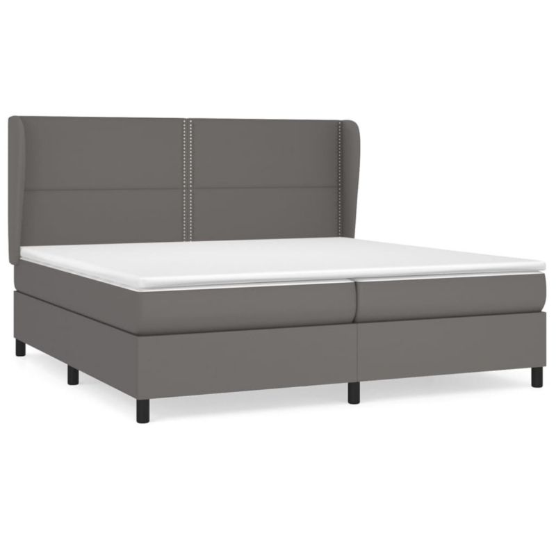 Łóżko kontynentalne WaszeMeble 200x200 cm szare WM-3128995 1 szt.