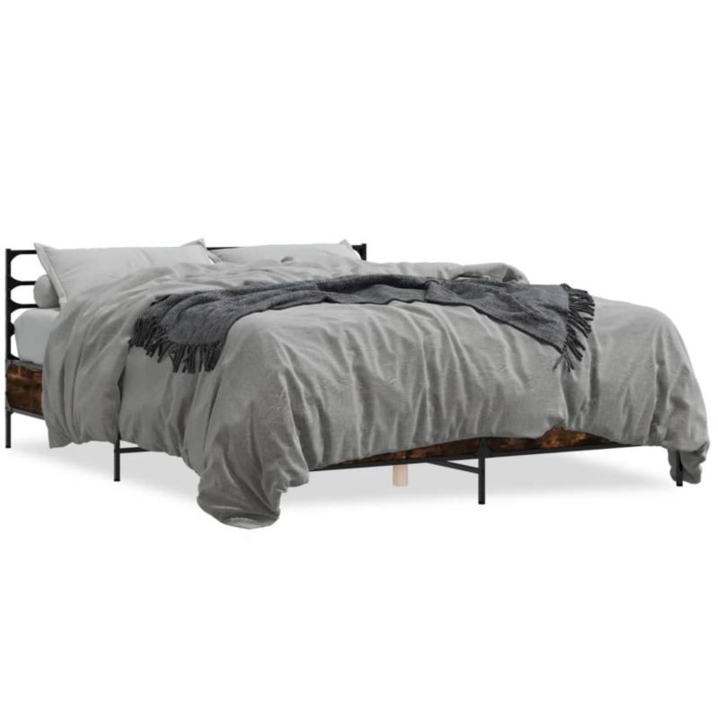 Łóżko metalowe WaszeMeble 150x200 cm brązowe WM-3280049 1 szt.