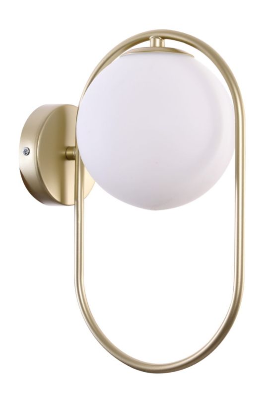 Kinkiet ścienny Candellux Cordel mosiądz-biały 1 x G9 x 28W IP20 wym: 32 x 22 x 15 cm - 1 szt.