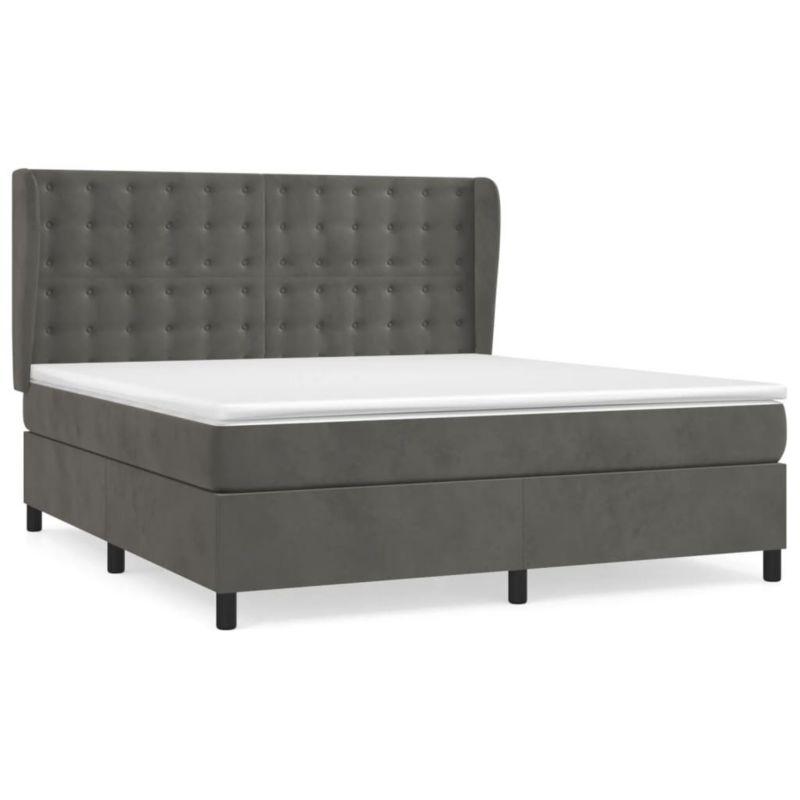 Łóżko kontynentalne WaszeMeble 160x200 cm ciemnoszare WM-3129460 1 szt.