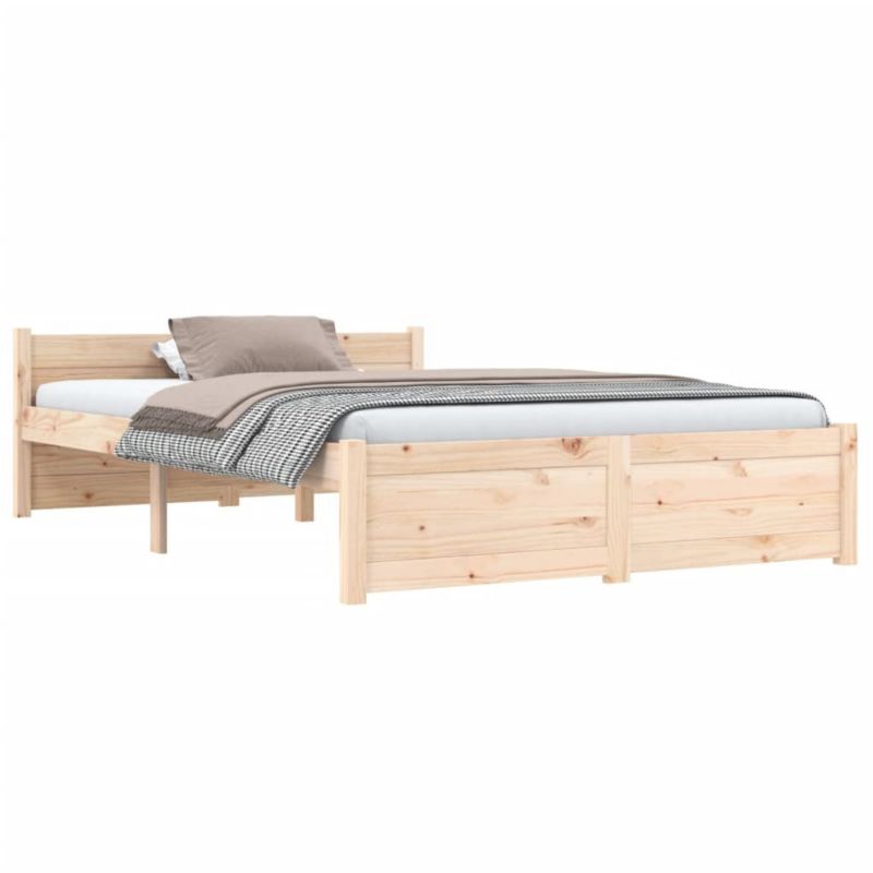 Łóżko drewniane WaszeMeble 135x190 cm brązowe WM-815019 1 szt.