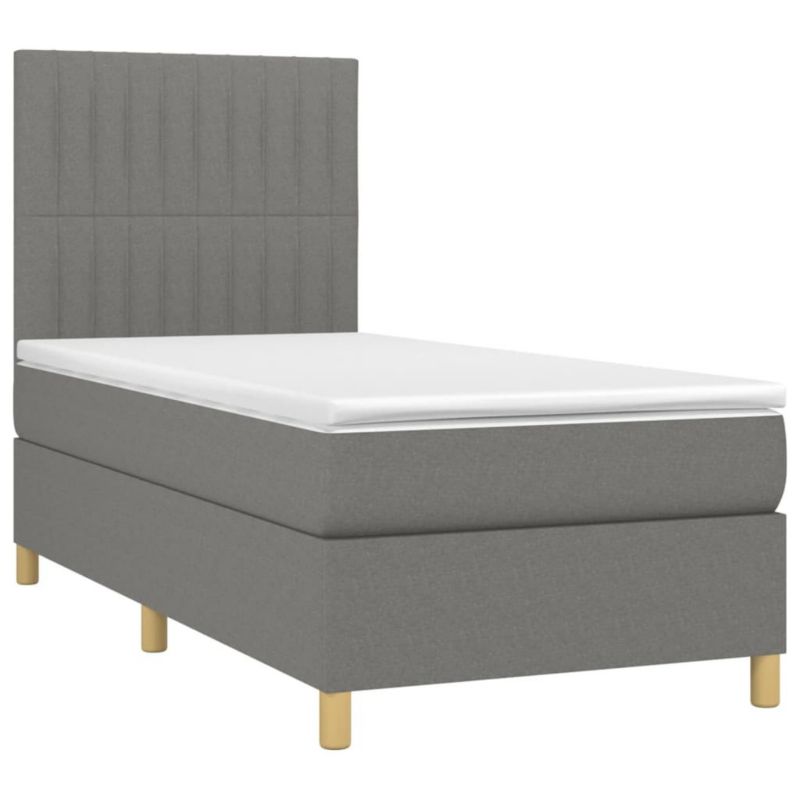 Łóżko kontynentalne WaszeMeble 80x200 cm ciemnoszara WM-3135550 1 szt.