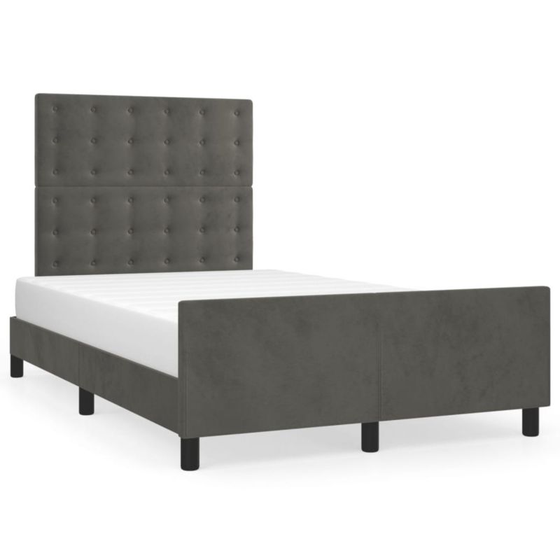 Łóżko tapicerowane WaszeMeble 120x200 cm ciemnoszare WM-3125990 1 szt.