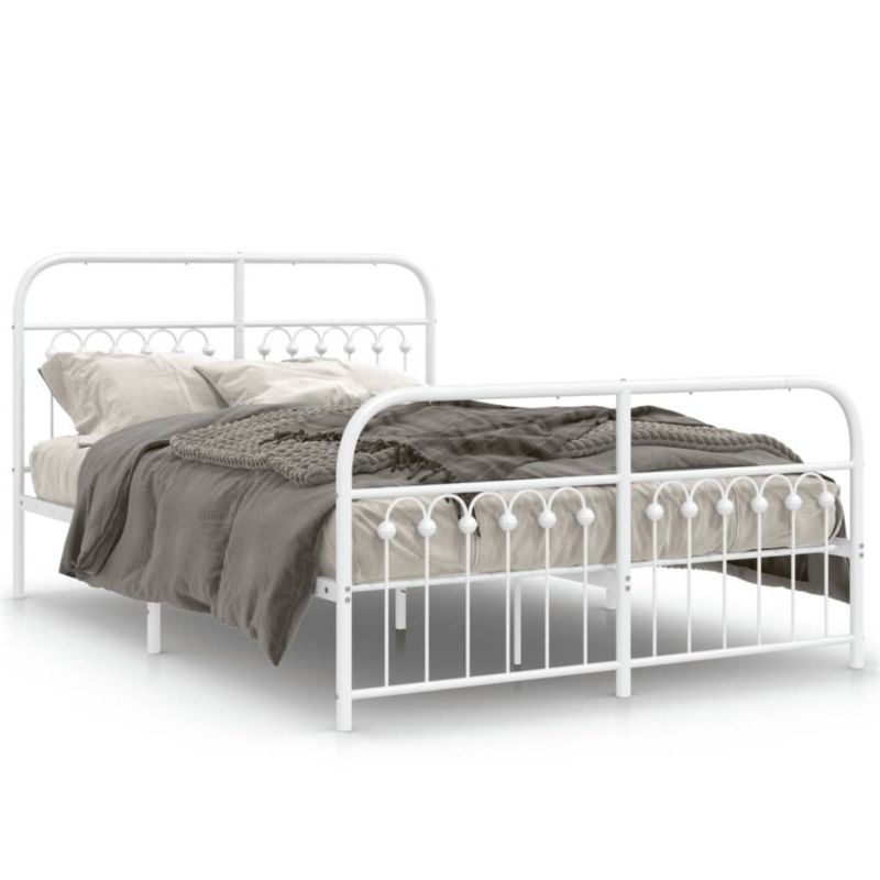 Łóżko metalowe WaszeMeble 140x190 cm biała WM-376667 1 szt.