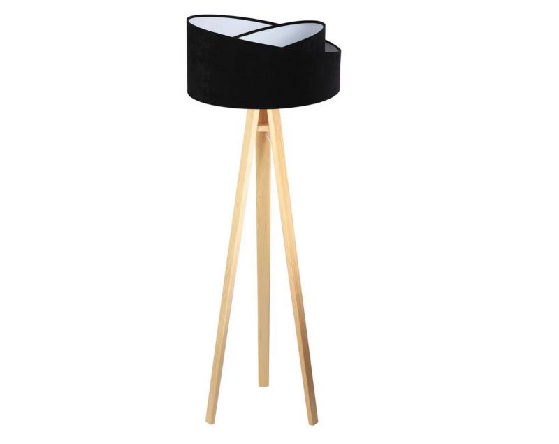 Lampa Bps Koncept stojąca GEMSTONE czarna/sosna 1 szt