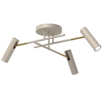 Lampa sufitowa wisząca Luminex Axion 2770 beżowo-złoty połysk minimalistyczna 3xGU10 x 8W 1 szt.