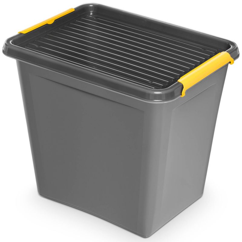 Pojemnik Plastikowy EDANTI z pokrywą, Szary 30 L 1 szt.