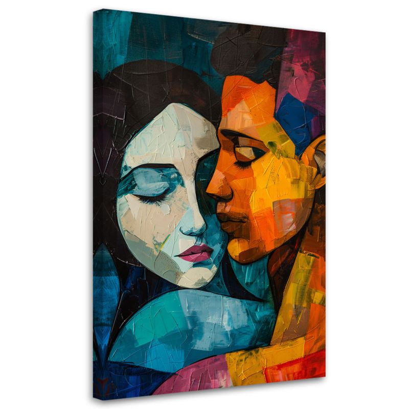 Obraz do sypialni salonu Feeby Kobieta Mężczyzna Miłość Kolorowy 60x90 cm 1szt