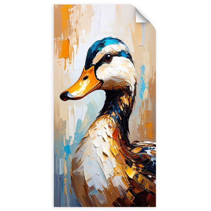 Naklejka samoprzylepna Feeby Kolorowa Kaczka efekt farby olejnej 40x80cm 1szt