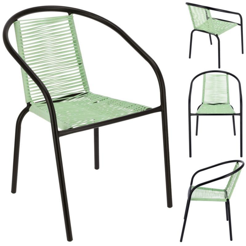 Krzesło JUMI sznurkowe BISTRO 72 cm ogrodowe zielone 1 sztuka
