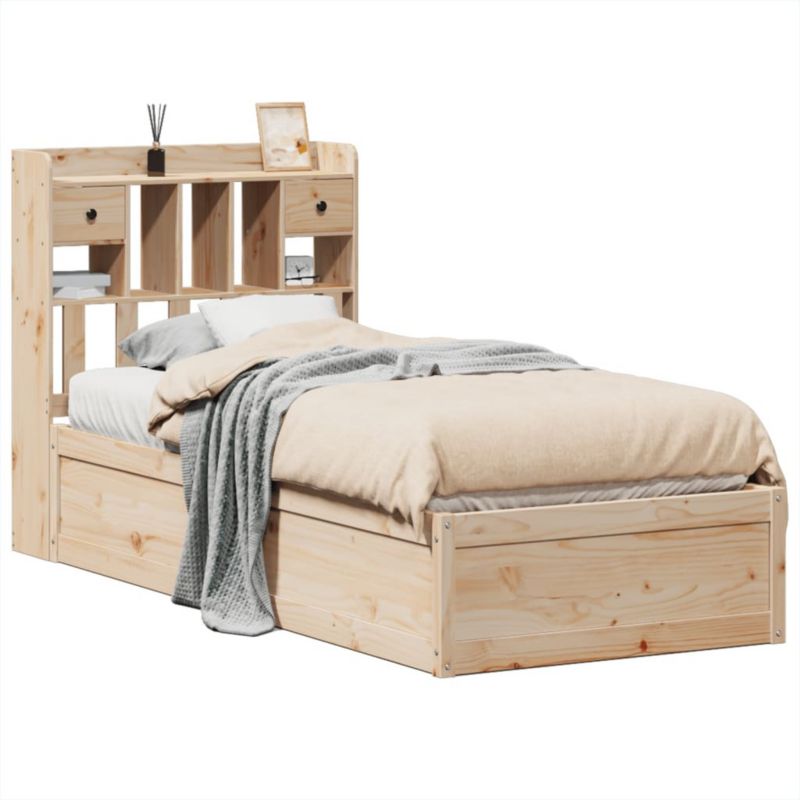 Łóżko drewniane WaszeMeble 90x190 cm brązowe WM-3323515 1 szt.