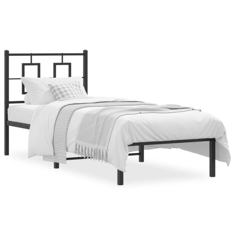 Łóżko metalowe WaszeMeble 80x200 cm czarna WM-374232 1 szt.
