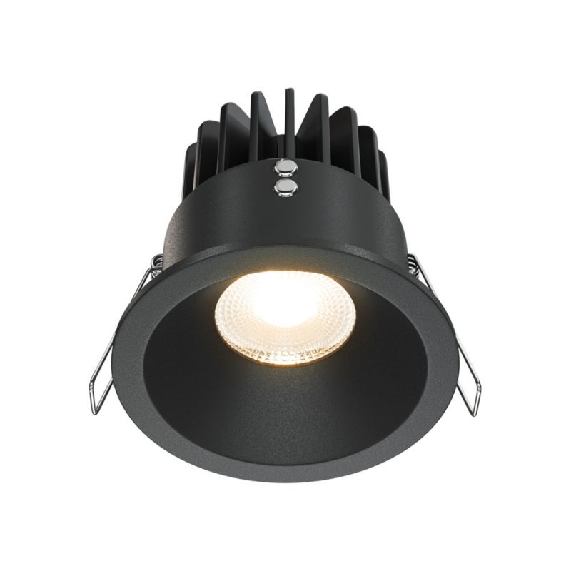 Oprawa sufitowa wpuszczana Maytoni Zoom łazienkowa czarna LED 12W 3000K 890lm IP65 wym: 8,5 x 8,5 x 8,5 cm okrągła - 1 szt.
