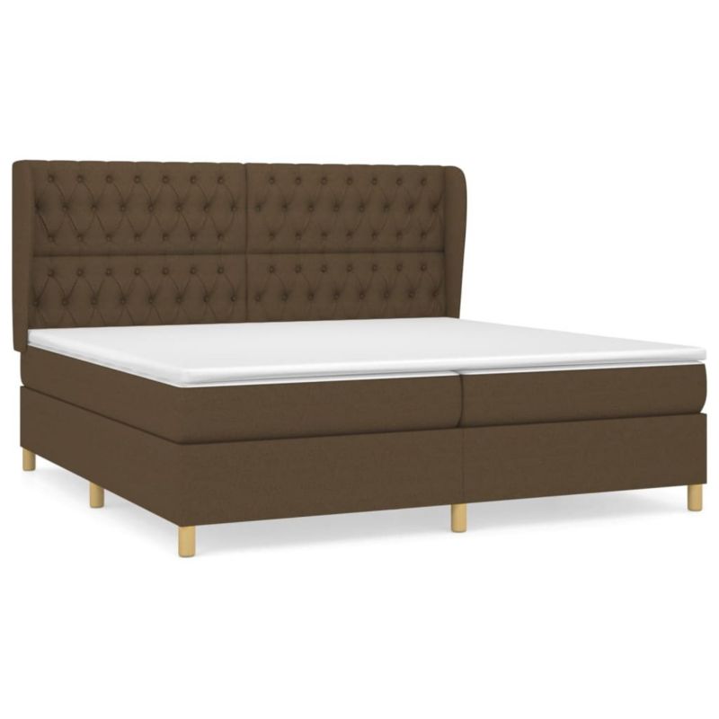 Łóżko kontynentalne WaszeMeble 200x200 cm brązowe WM-3128792 1 szt.