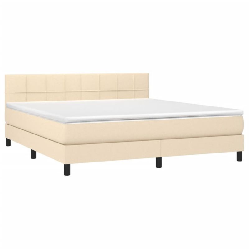 Łóżko kontynentalne WaszeMeble 180x200 cm kremowe WM-3133178 1 szt.