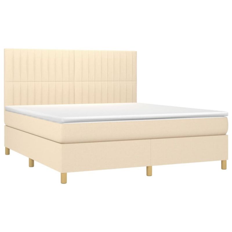 Łóżko kontynentalne WaszeMeble 160x200 cm kremowe WM-3135610 1 szt.