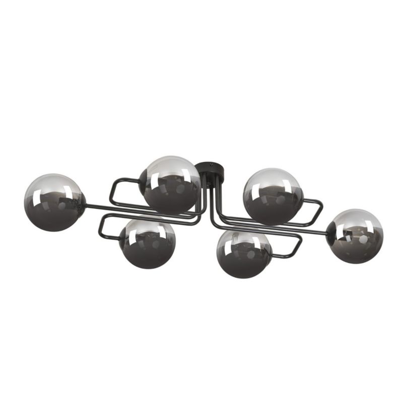 Lampa sufitowa Emibig Brendi czarna-grafit wym: 32 x 93 cm 6xE14 x 40W 1 szt.