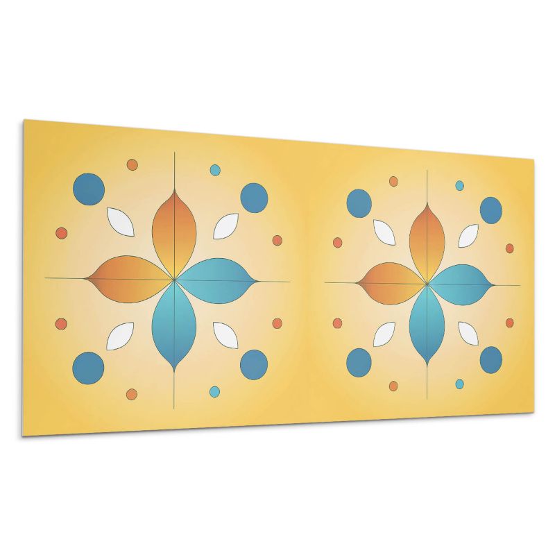 Panel samoprzylepny Wallfluent 100x50 cm Geometryczne motywy kwiatowe 1 szt.