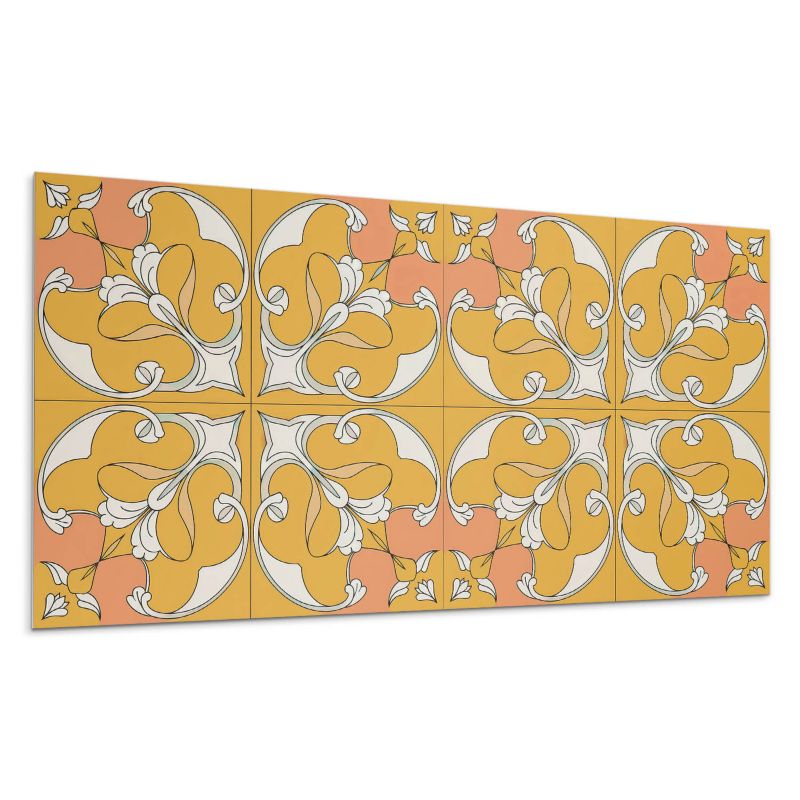 Panel samoprzylepny Wallfluent 120x60 cm Symetryczny motyw kwiatów 1 szt.