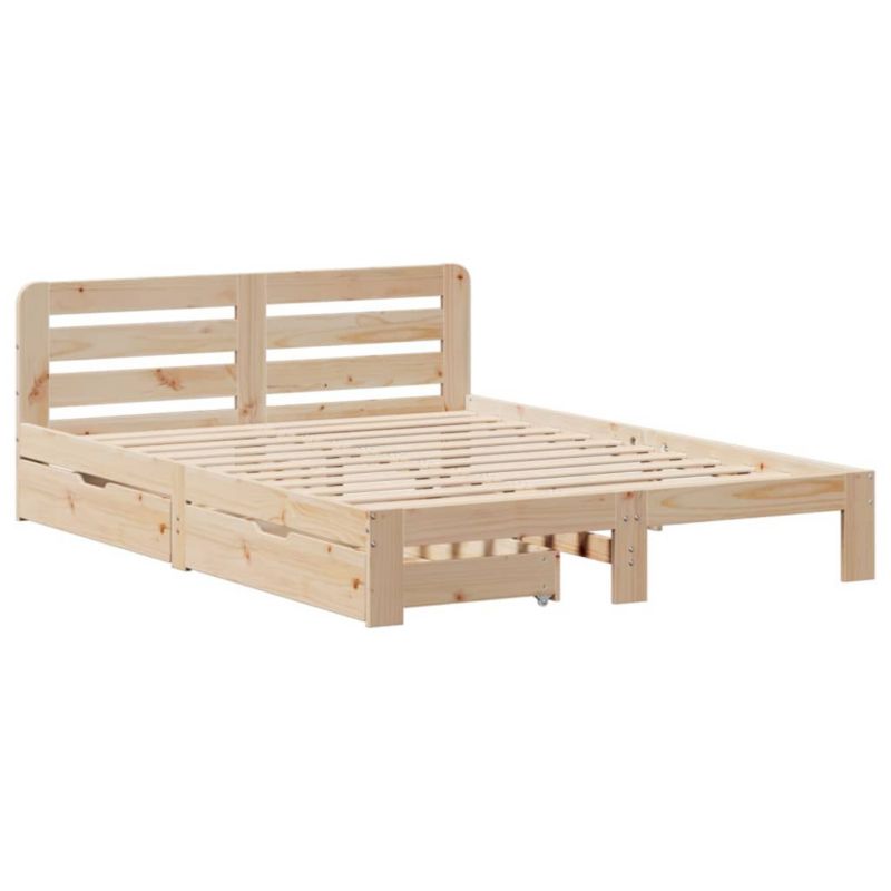 Łóżko drewniane WaszeMeble 120x200 cm brązowe WM-3309842 1 szt.