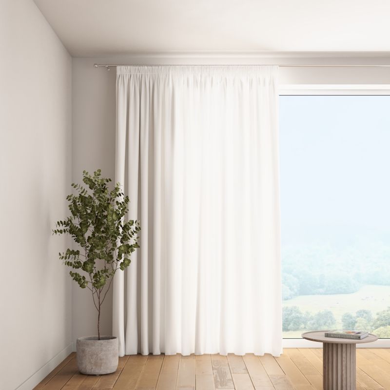 Zasłona na taśmie marszczącej 1 szt. 130 x 260 cm Dekoria biały 1 szt.